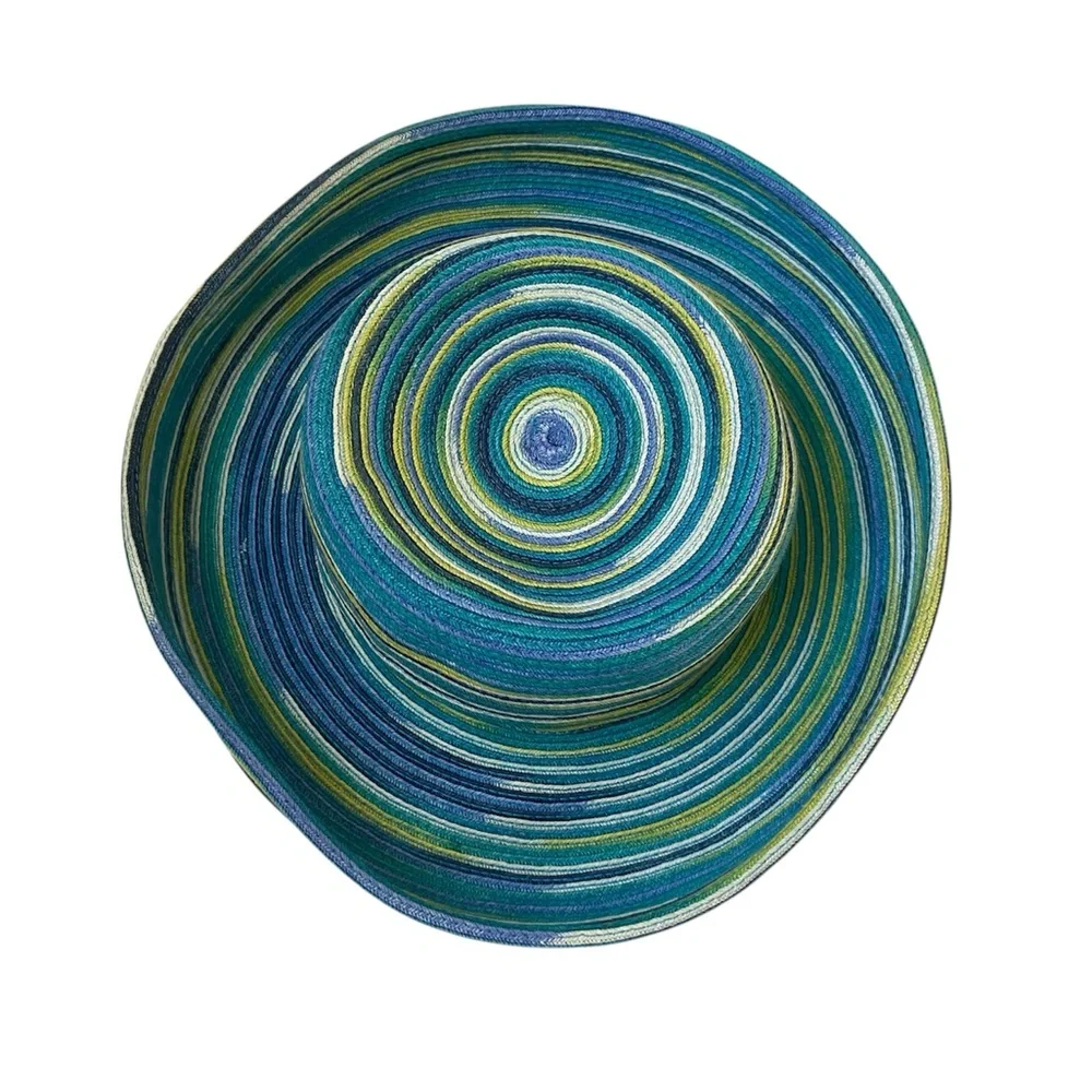 ERIC JAVITS  Women’s Turquoise/Multi Summer Hat - Picture 3 of 6